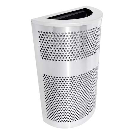 Ex-Cell Kaiser 20-Gal. Waste Receptacle - Stainless Steel, SS w/platinum lid VC2234 HR SS/PLTNM